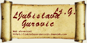 LJubislava Gurović vizit kartica
